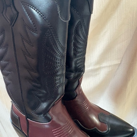 Cowgirl‎ Western Cowboy Chunky Heeled Boots Size 7.5 - Picture 6 of 9